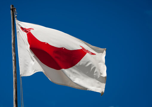 Rapanui flag, Easter Island, Hanga Roa, Chile