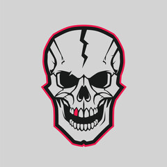 Obraz premium broken skull illustration