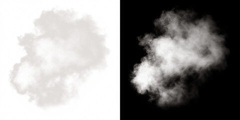 White smoke mist overlay PNG transparent background cinematic effect