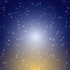 Fototapeta premium Vibrant string lights shining brightly in night sky with warm glow