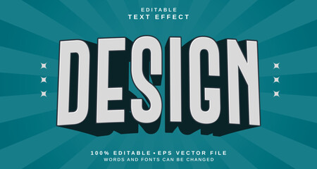 Naklejka premium Editable text style effect - Design text style theme.