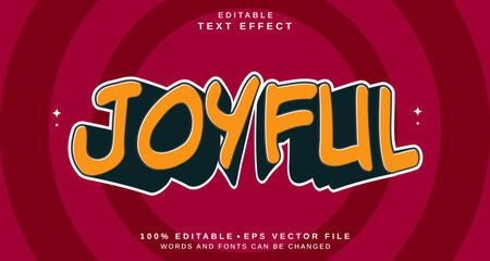 Editable text style effect - joyful text style theme.