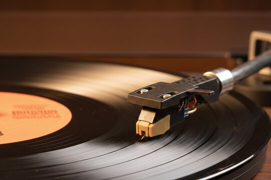 turntable playing vinyl record