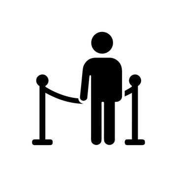 Waiting In Queue Line Icon