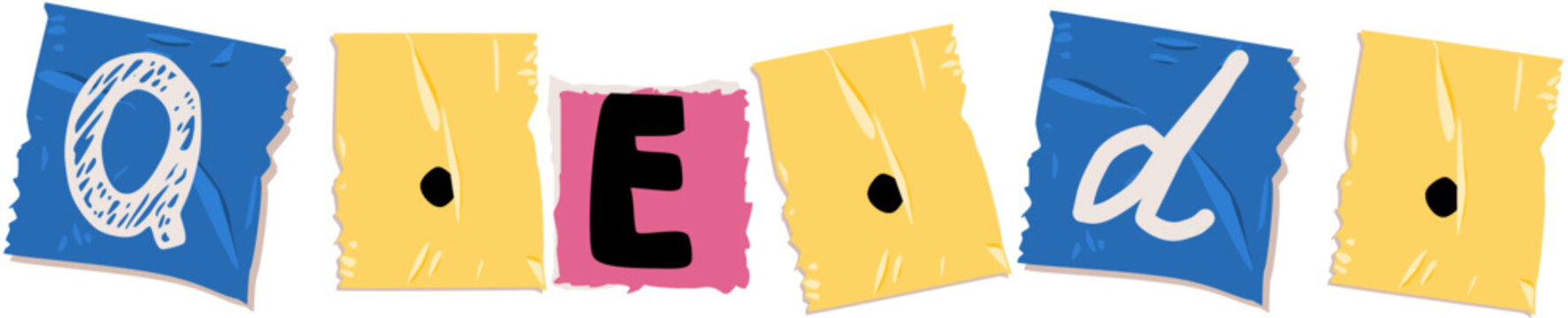 Hand drawn Q.e.d. latin abbreviation on paper