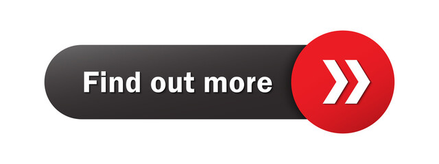FIND OUT MORE black and red vector web button on transparent background