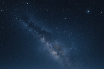 Fototapeta premium Milky Way Galaxy Shines Above in a Stunning Night Sky with Countless Stars and Galactic Core