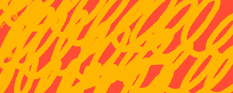 Neon orange and yellow paint scribble texture with gritty grain. Energetic retro backdrop for posters, album covers, flyers, banners, packaging