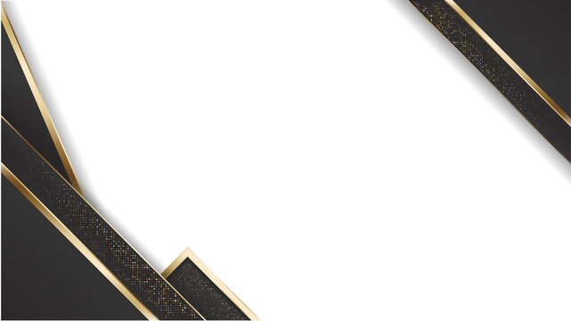 Elegant Dark Gold Diagonal Glitter Corner Background Layout