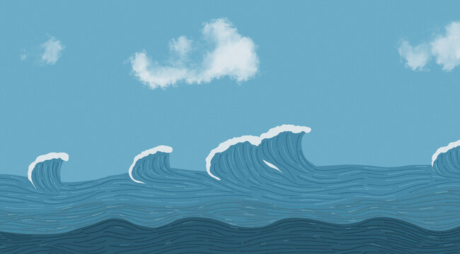 Ocean Waves Background Set | Part 2 of 4 | Sea, Clouds, Sky, Breeze and Wind