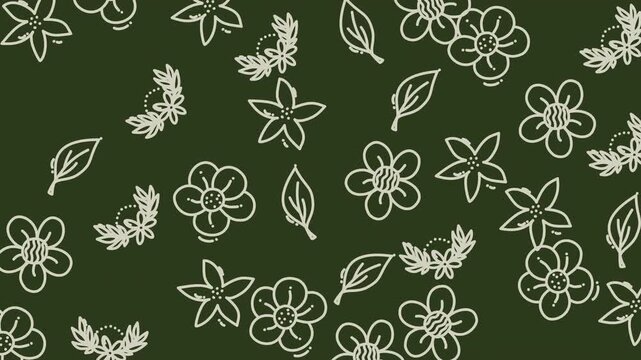 Floral seamless pattern background for video textures and overlays.