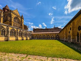Street view of downtown in Bayonne, France