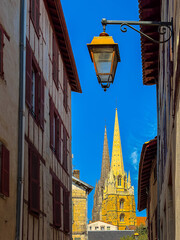 Traditional Cathedral building in Bayonne, France