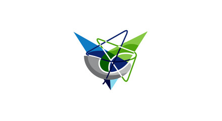 Obraz premium Colorful 3D Star Logo Design Element.
