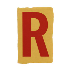 PNG Bold red letter R illustration.