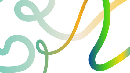Obraz premium Template with colorful gradient squiggles shapes. Colorful squiggles gradient lines design for flyer, poster, cover or banner. Vector illustrations. 