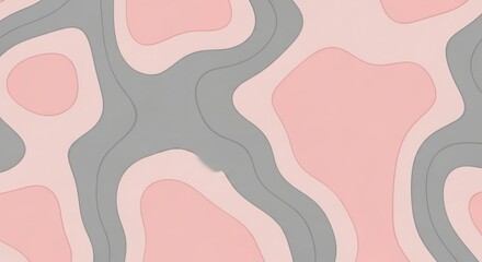Abstract Organic Shapes Soft Pastel Color Palette Background.