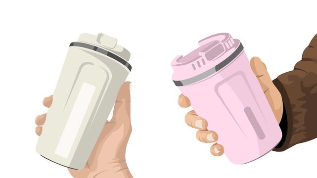 two hands holding a cup of coffee