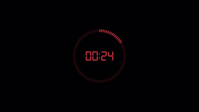 30-second timer countdown from 30 to 0 seconds, 30-second countdown animation.