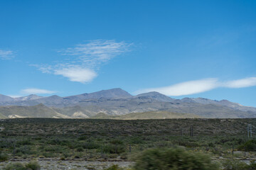 mountain landscape with blue sky