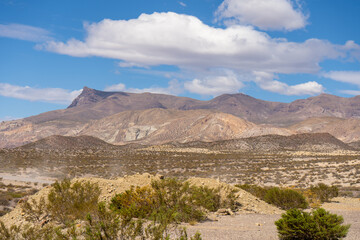 mountain landscape with blue sky