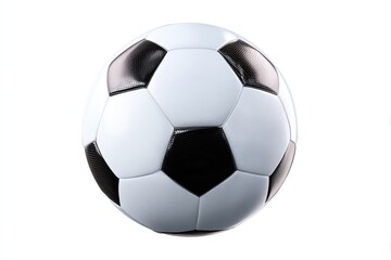 Obraz premium Classic white and black soccer ball isolated on a stark white background