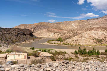 mountain landscape with blue sky