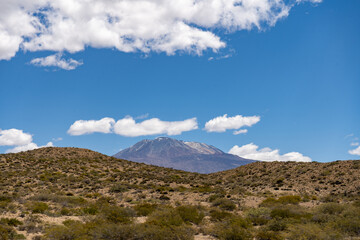 mountain landscape with blue sky