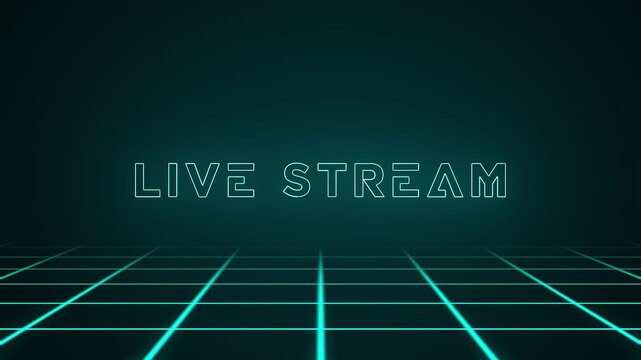 Live Streaming Soon Background Retro Grid Motion Graphic