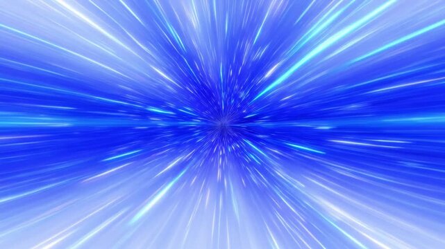 Glowing blue light streaks radiating from center abstract motion background for futuristic technology presentation commercial communication