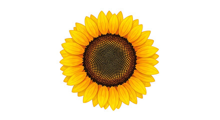 Fototapeta premium Sunflower in Full Bloom: A vibrant sunflower displays its radiant petals, capturing the essence of summer with its golden hue and intricate center.