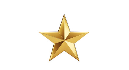Obraz premium Golden Stellar Brilliance: A radiant, meticulously crafted, gold star, symbolising excellence, achievement, and celestial beauty. 