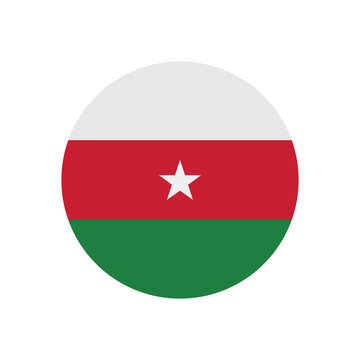 Circular flag of Aragua, Venezuela, vector design