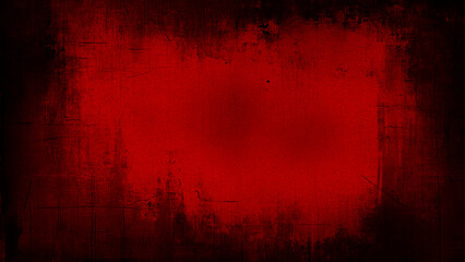 Obraz premium High-resolution red and black grunge background with intense texture effects.