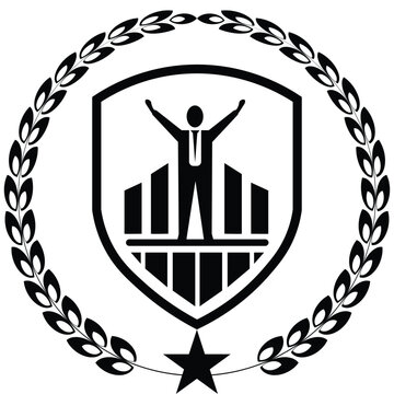 Success logo silhouette vector illustration. Bold minimalist mark radiates confidence, upward motion, clarity, achievement, aspiration, and timeless professional elegance globally.
