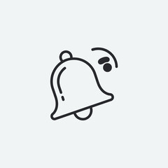 Obraz premium Simple Line Art Bell Icon Ringing Loudly.