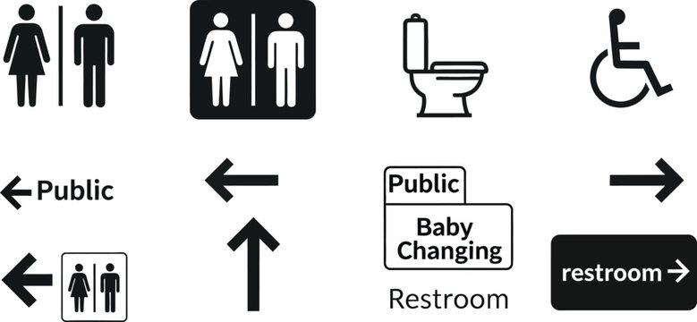 Restroom and baby changing facility signage