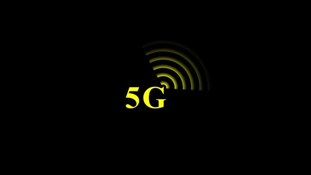 5G network Wi-fi icon concept loop animation video