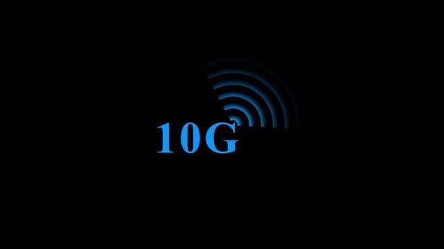 10G network Wi-fi icon concept loop animation video