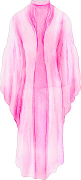 watercolor islamic kaftan dress