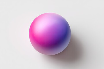 A vibrant, smooth sphere with a gradient of pink, purple, and blue, casting a shadow