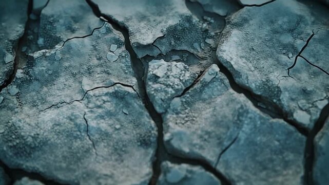Earth's dry surface showing deep cracks and textured ground from extreme heat and prolonged lack of rain, highlighting environmental challenges and desertification concerns