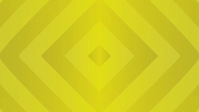 Bright yellow concentric diamond motion background with smooth gradient layers and soft depth effect. Modern abstract animation perfect for branding, presentations, promos, and digital design.