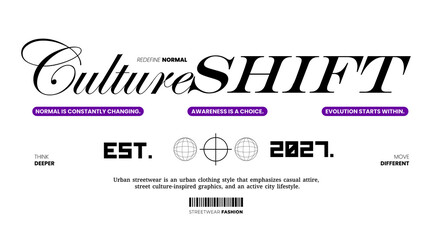 Fototapeta premium Urban Minimalist Fashion Typography. Slogan typography for casual, retro, and streetwear styles. For screen printing on oversized t-shirts and jackets.