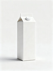 minimal milk carton packaging design, realistic rectangle milk carton mockup, modern dairy box branding template, clean white milk carton packaging,