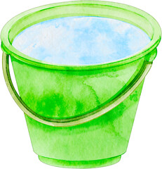 watercolor thai water bucket © Je