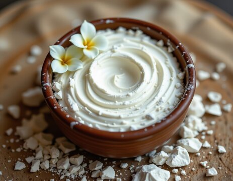 Din Sor Phong: Traditional White Clay Paste with Jasmine Flowers for Songkran Festival Rituals