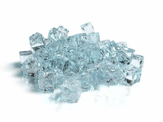 積み上げられた氷のフォトリアル3Dイラストレーション