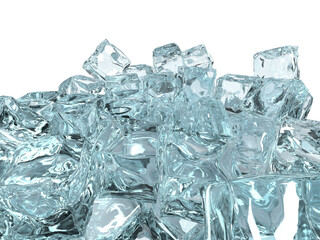 積み上げられた氷のフォトリアル3Dイラストレーション