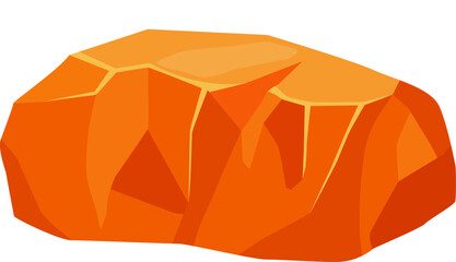 Desert rock cartoon icon. Game landscape element © LadadikArt